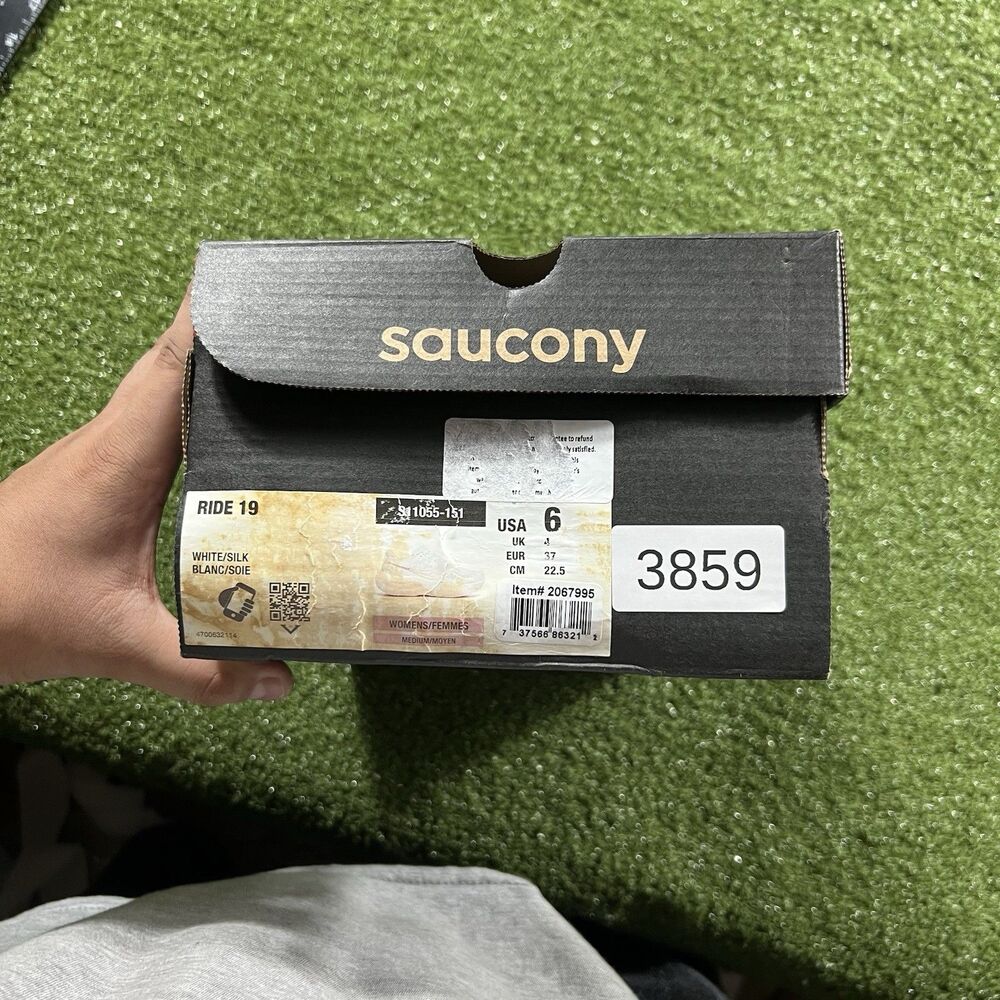 Saucony Ride 19 Women's Size 6 White Silk Running Shoes New in Box - Picture 7 of 8